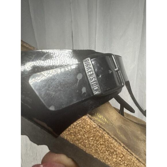 Birkenstock Womens Size 10 EU 41 Gizeh Black Patent Leather Thong Sandals - Picture 13 of 13